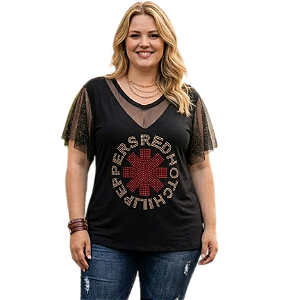 Camiseta RC RHCP c/ Strass Tule