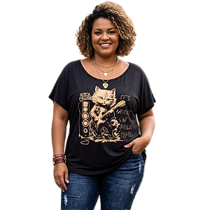 Camiseta RC It's Rock Cat c/ Strass