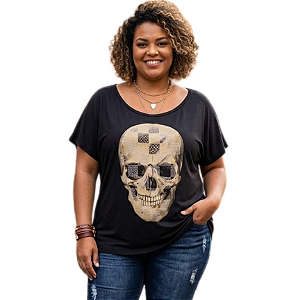 Camiseta RC Skull c/ Strass