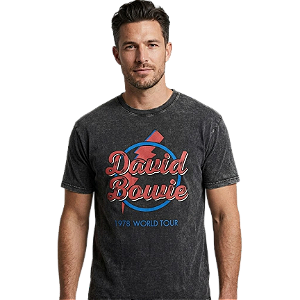 Camiseta LP Estonada David Bowie 1978 World Tour