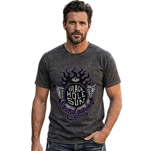 Camiseta LP Estonada Soundgarden Black Hole Sun