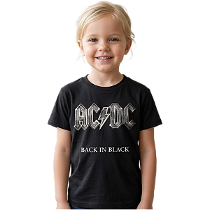 Camiseta Infantil Ac/Dc Back in Black
