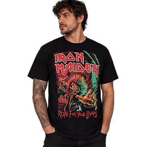 Camiseta Iron Maiden Run For Your Lives Tour