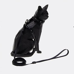 Peitoral com Guia FreeFaro para Gatos Flat Shadow M