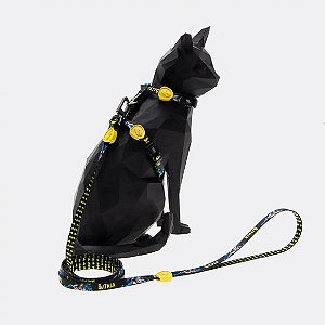 Peitoral com Guia FreeFaro para Gatos Batman M