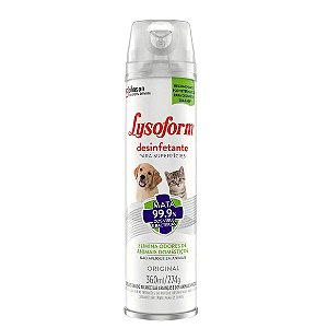 Desinfetante Lysoform Aerossol Pets Original 360 ml