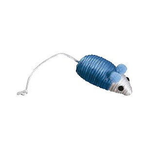 Brinquedo Ratinho Sisal com CatNip HomePet Azul Único