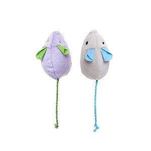 Brinquedo Kit 2 Ratos com Catnip HomePet Único