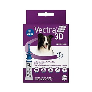 Antipulgas Vectra 3D Cães 10 a 25 kg Ceva 3,6 ml 1 pipeta