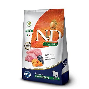 Ração N&D Pumpkin Cães Adultos Raças Grandes Cordeiro, Abóbora e Blueberry 10,1 kg