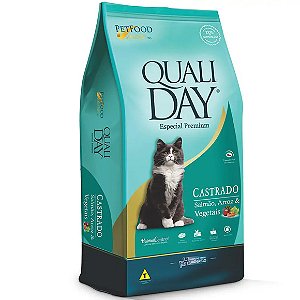 Ração Qualiday Gatos Adultos Castrados Salmão 1 kg