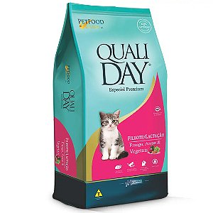 Ração Qualiday Gatos Filhotes e Fêmea Lactante Frango e Vegetais 1 kg