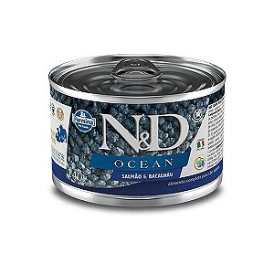 Ração Úmida N&D Ocean Cães Adultos Salmão e Bacalhau 140 g