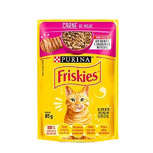 Friskies Carne Ao Molho Sache 85g