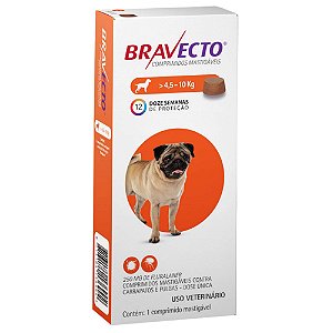 Bravecto 250mg 4,5 A 10 Kg