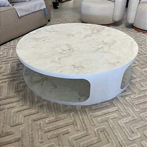 MESA CENTRO FENIX BRANCO MARMORE