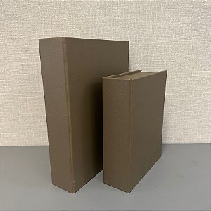 Caixa em Mdf com Revestimento em PU Marrom Claro M e G