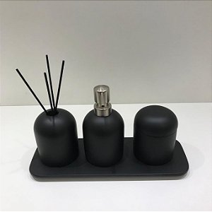 KIT EM CIMENTO PARA BANHEIRO - 4PÇS