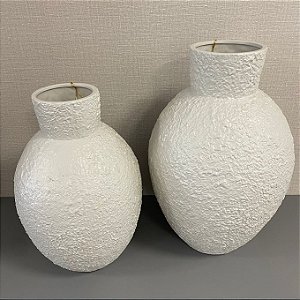 VASO BOJUDO COM TEXTURA OFF WHITE