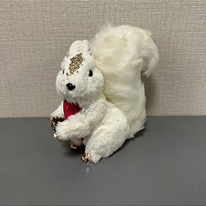 BONECO DE ENFEITE NATALINO ESQUILO PELUCIADO