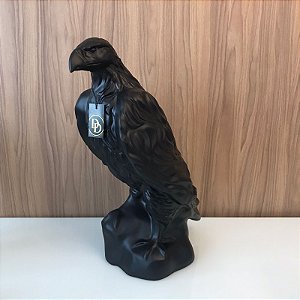 ÁGUIA EM PÉ PRETO FOSCO EM FIBRA GRANDE