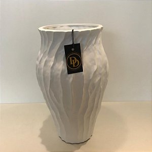 VASO BRANCO FOSCO NERVURAS GRANDE