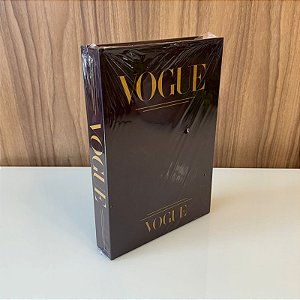 CAIXA LIVRO VOGUE MARROM MÉDIA