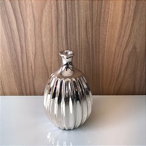 VASO DE CERAMICA ORIGAMI PRATA PEQUENO