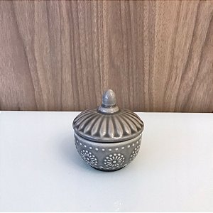 POTE BIBELO MINI COM TAMPA CINZA