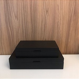 Caixa em Mdf com Revestimento em Pu Preto Fosco M e G