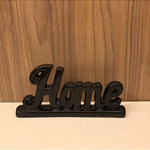 ESCULTURA PALAVRA EM CERAMICA HOME - PRETO