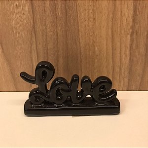 ESCULTURA MINI PALAVRA LOVE  PRETO