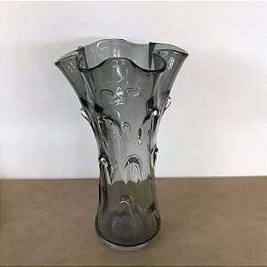 VASO DECORATIVO EM MURANO TRANSPARENTE
