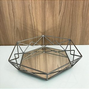 CENTRO DE MESA SOLARIS ARAMADO COM ESPELHO
