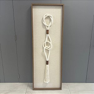 QUADRO COLAR CORDA OFF COM MADEIRA 1,70X60CM