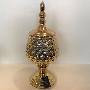 TAÇA ABACAXI DOURADO.