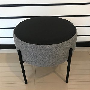 PUFF RIGEL PEÇA UNICA PRETO FOSCO LAT.CINZA