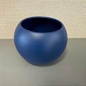 CACHEPOT REDONDO AZUL FOSCO