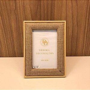 PORTA RETRATO EM MDF COM ACABAMENTO EM LINHO