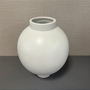 VASO DE CERAMICA BRANCO FOSCO   GRANDE