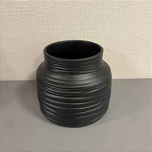 CACHEPOT BAREL PRETO FOSCO - PEQUENO