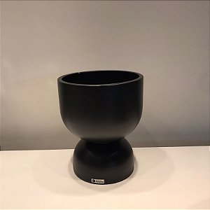 CACHEPOT PRETO FOSCO  MEDIO