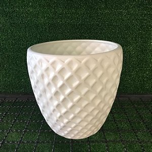 VASO REAL DE CERAMICA BRANCO FOSCO