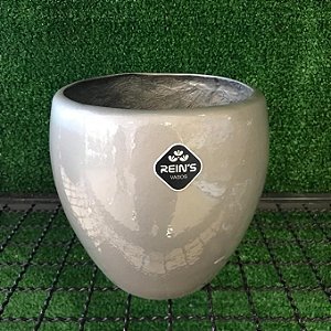 VASO DE FIBRA PEQUENO PRATA