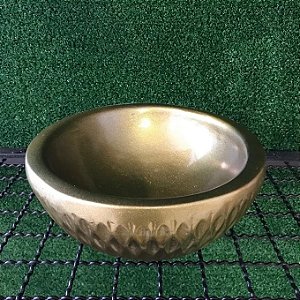 CENTRO DE MESA EM RESINA DOURADO DUBAI