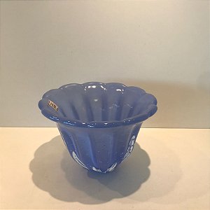 CACHEPOT DECORATIVO EM MURANO BLUEBERRY.
