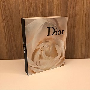 CAIXA LIVRO DIOR FLOR GRANDE 36X30CM