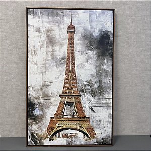 QUADRO TELA EM CANVA TORRRE EIFEL 1,20M X 70CM
