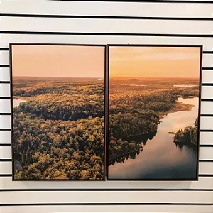 PAR DE QUADROS TELA CANVA PAISAGEM 90X1,20M