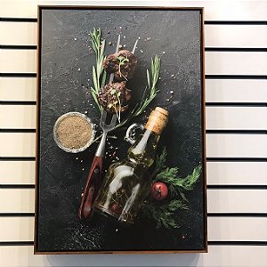 QUADRO TELA EM CANVA - CHURRASCO 60X90CM